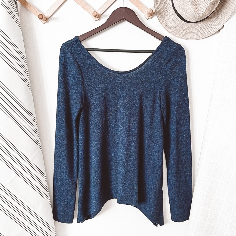 Anthropologie Akemi + Kin Blue Long Sleeve Tee